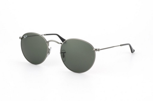 Round metal best sale ray ban black