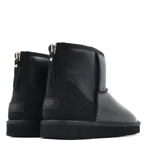 UGG MENS CLASSIC MINI ZIP METALLIC BLACK