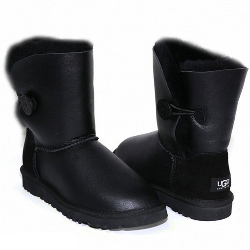 UGG BAILEY BUTTON METALLIC BLACK