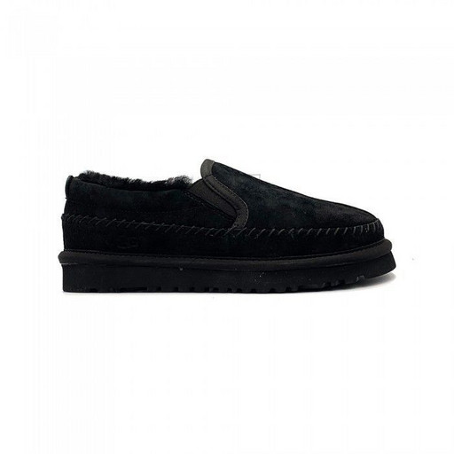 UGG STITCH SLIP ON BLACK