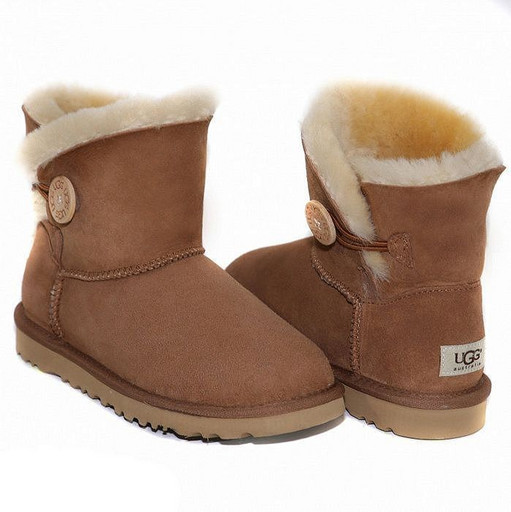 UGG MINI BAILEY BUTTON II CHESTNUT