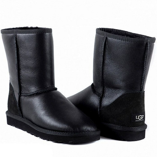 UGG CLASSIC SHORT METALLIC BLACK