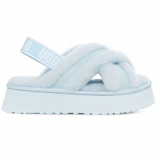 UGG W DISCO CROSS SLIDE BLUE