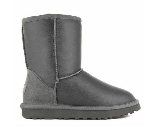 UGG MENS CLASSIC SHORT METALLIC GREY