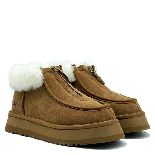 UGG FUNKETTE PLATFORM BOOTS CHESTNUT