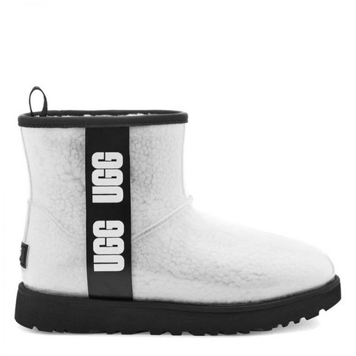 UGG CLASSIC CLEAR MINI WHITE BLACK