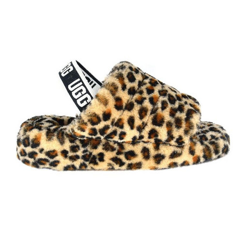 UGG FLUFF YEAH SLIDE LEOPARD