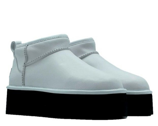 Ugg Classic Ultra Mini Platform Leather White