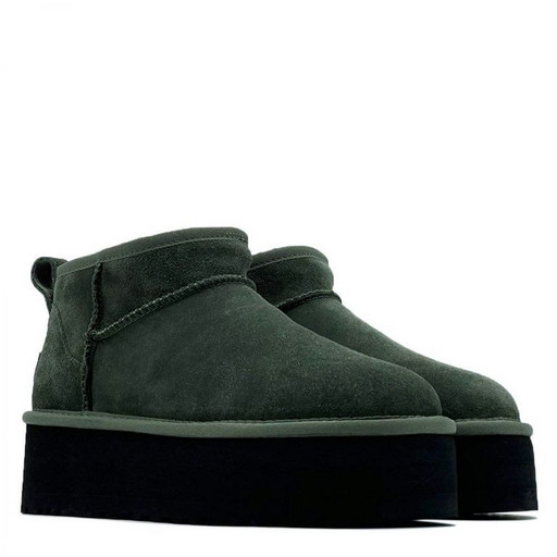 UGG CLASSIC ULTRA MINI PLATFORM BURN OLIVE