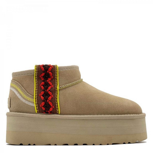 UGG CLASSIC ULTRA MINI BRAID PLATFORM SAND