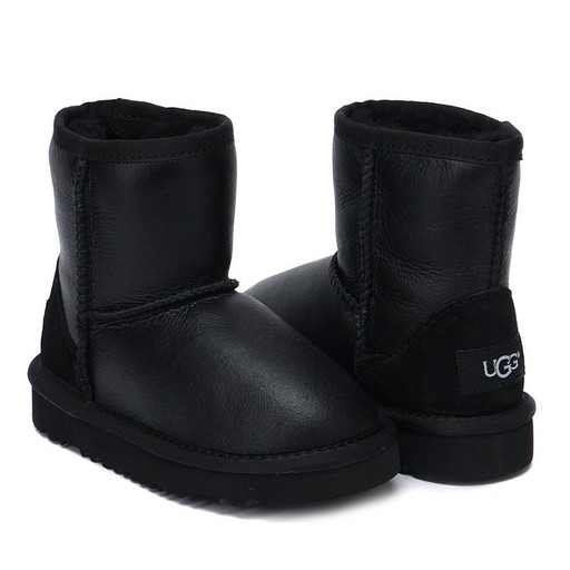 UGG KIDS CLASSIC SHORT METALLIC BLACK