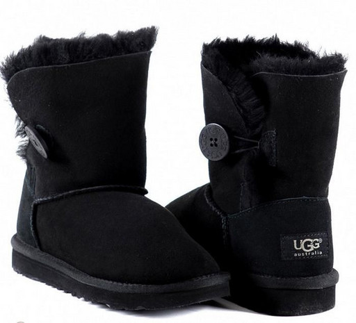 UGG KIDS BAILEY BUTTON BLACK