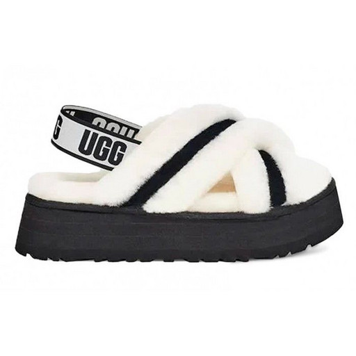 UGG W DISCO CROSS SLIDE WHITE