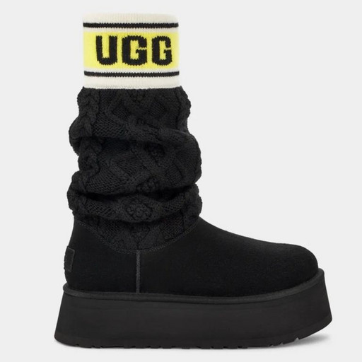 UGG CLASSIC SWEATER LETTER BLACK