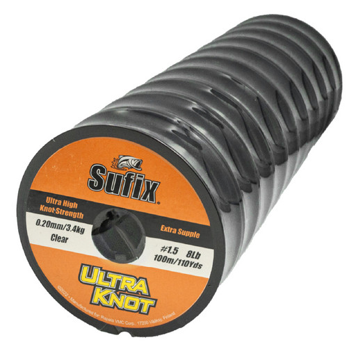 Леска SUFIX Ultra Knot x10 прозрачная 100 м. 0,20 мм 3,4 кг