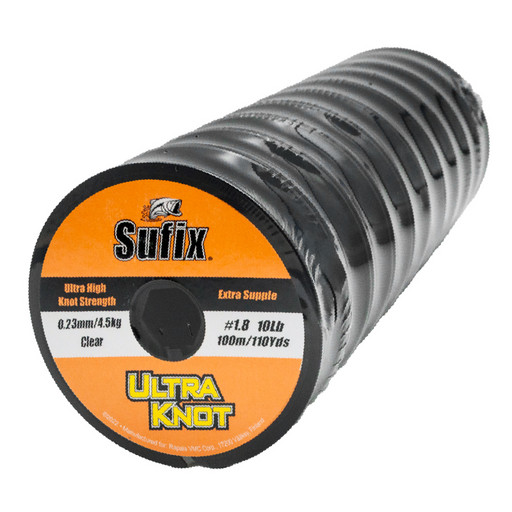 Леска SUFIX Ultra Knot x10 прозрачная 100 м. 0,23 мм 4,5 кг