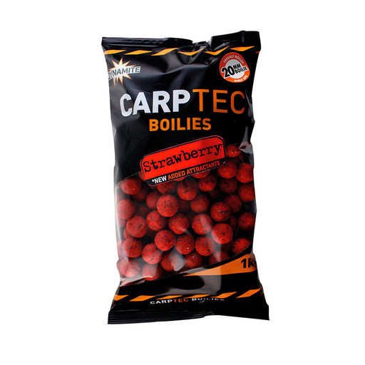 Бойлы тонущие DYNAMITE BAITS Carp-Tec Strawberry 20 мм. 1 кг.