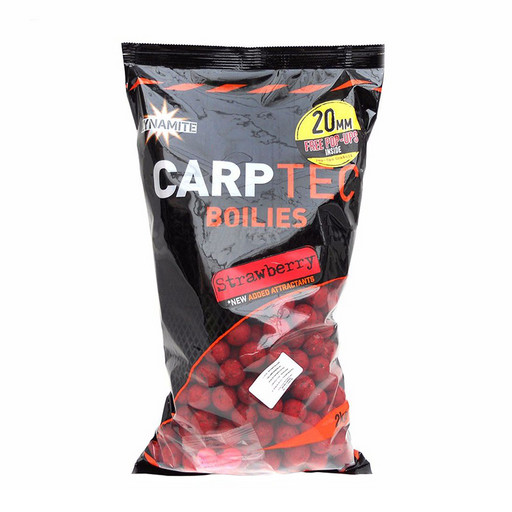 Бойлы тонущие DYNAMITE BAITS Carp-Tec Strawberry 20 мм. 2 кг.