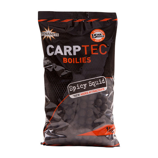 Бойлы тонущие DYNAMITE BAITS Carp-Tec Spicy Squid 15 мм. 1 кг.