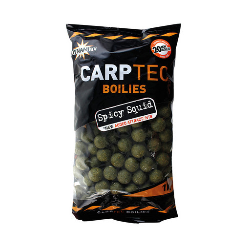 Бойлы тонущие DYNAMITE BAITS Carp-Tec Spicy Squid 20 мм. 1 кг.