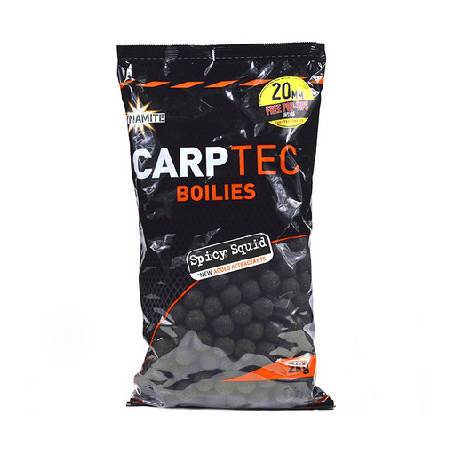 Бойлы тонущие DYNAMITE BAITS Carp-Tec Spicy Squid 20 мм. 2 кг.