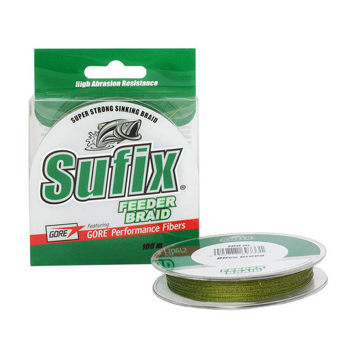 Леска плетеная SUFIX Feeder braid зеленая 100 м 0.12 мм 5,4 кг