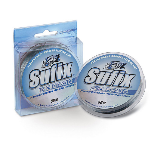 Леска плетеная зимняя SUFIX Ice Braid серая 50м 0.06мм 2,7кг