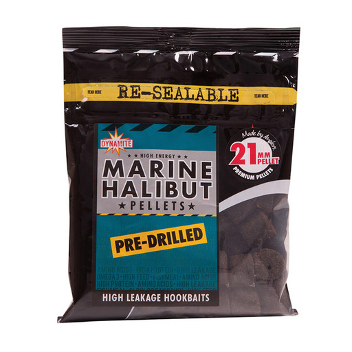 Пеллетс DYNAMITE BAITS Marine Halibut 21 мм. (просверл.) 350 гр.