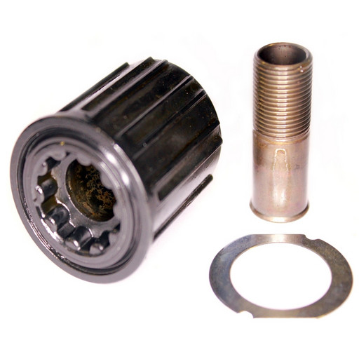 Ось в сборе Shimano, для FH-M525A, с конусами, шайбами, гайками, шариками, резьба M10, длина 146мм(5-3/4'')