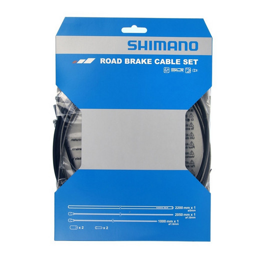 Трос+оплетка торм Shimano, шоссе, тр. 1000мм/2050мм нерж.