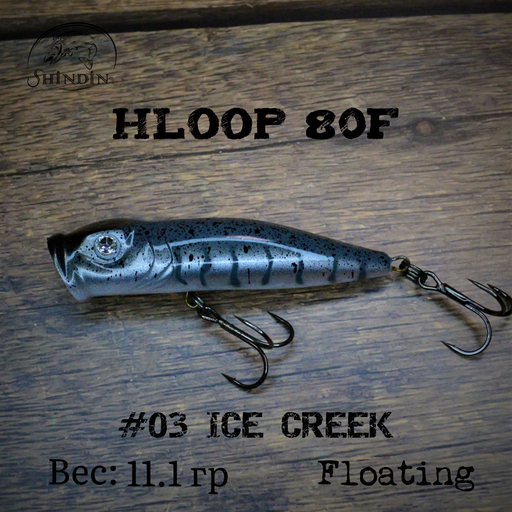 Поппер SHINDIN Hloop 80F #03 Ice Creek