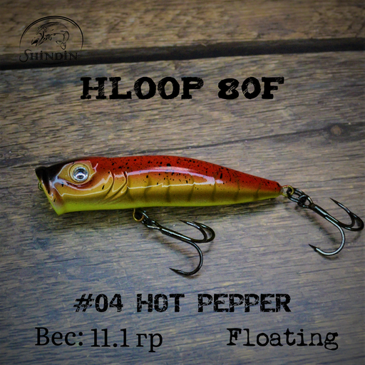 Поппер SHINDIN Hloop 80F #04 Hot Pepper