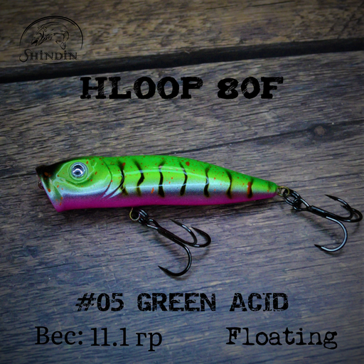Поппер SHINDIN Hloop 80F #05 Green Acid