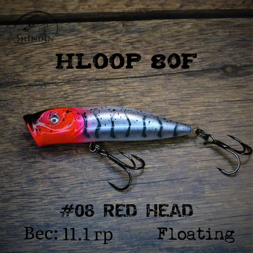 Поппер SHINDIN Hloop 80F #08 Red Head