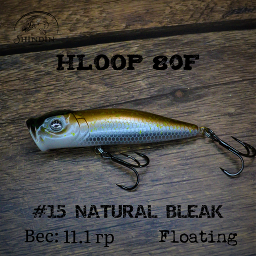Поппер SHINDIN Hloop 80F #15 Natural Bleak