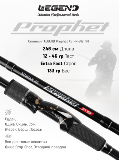 Спиннинг LEGEND Prophet FS PR-812MH 246см 12-46г Ex.Fast