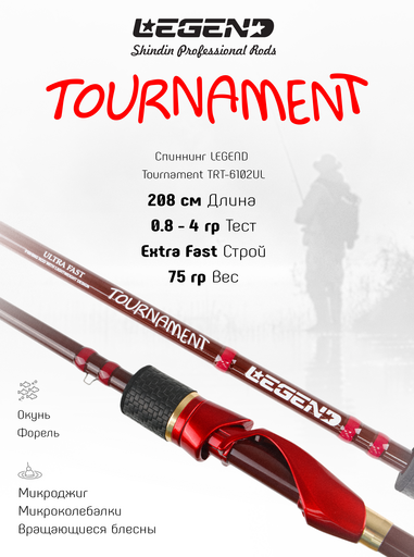 Спиннинг LEGEND Tournament TRT-6102UL 208см 0.8-4г Ex.Fast