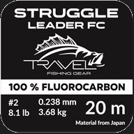 Флюорокарбон Travel STRUGGLE Leader FC #2.0/8.1LB (0.238mm/3.68kg) 20m
