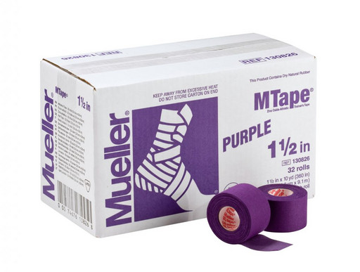 Тейп фиолетовый Mueller 130826 MTape Athletic Tape 3,8см х 9,1м (32 рулона)