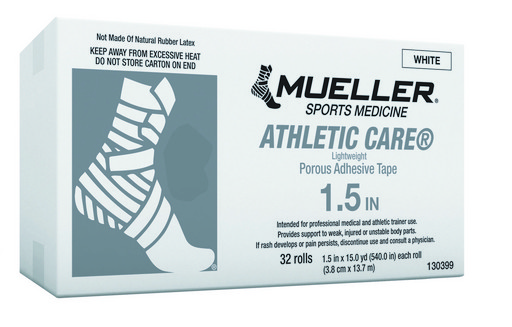 Тейп пористый Mueller 130399 Athletic Care Porous Tape 3,8 см х 13,7 м (32рулона)