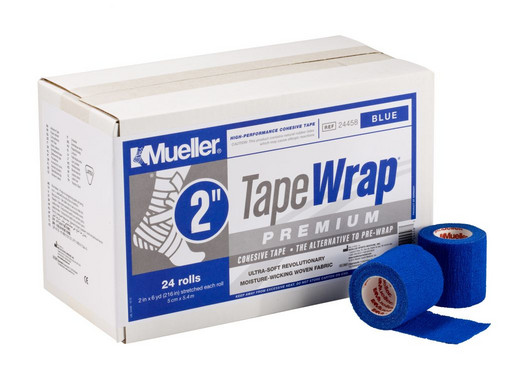Тейп самозакрепляющийся голубой Mueller 24458 TapeWrap Premium 5 см х 5,4 м (24рулона)