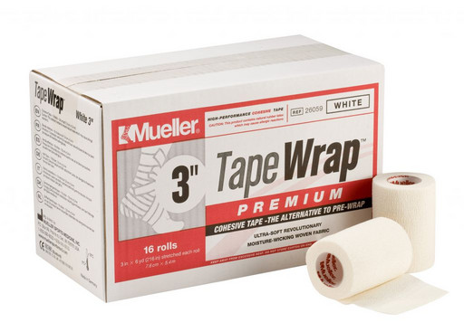 Тейп самозакрепляющийся Mueller 26059 TapeWrap Premium 7,6 см х 5,4 м (16рулонов)