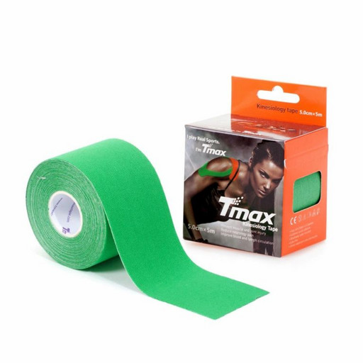 Тейп Tmax kinesiology tape 5см х 5м зеленый