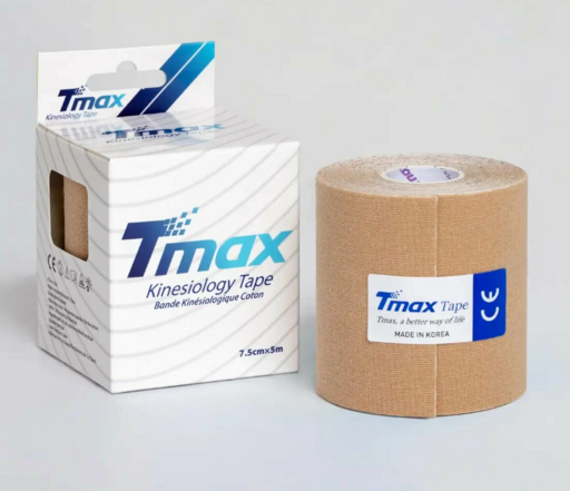 Тейп Tmax kinesiology tape 7,5см х 5м бежевый