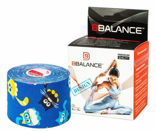 Тейп BBTape™ 5см × 5м кошки синий