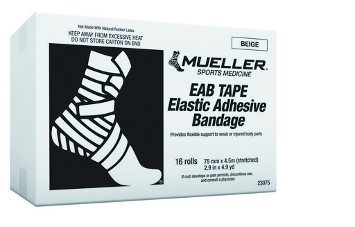 Тейп стрейч белый Mueller 23075 EAB Tape 7,5 см х 4,5 м (16рулонов)