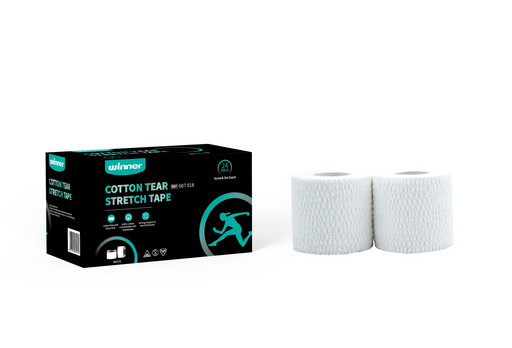 Тейп эластичный Winner 607018 Cotton Tear stretch Tape 5 см х 4,5 м (24 рулона)