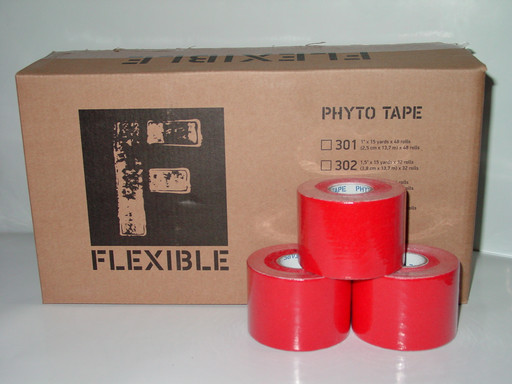 Тейп флексибл красный Phyto tape 303 Flexible 5 см х 5 м (24 рулона)