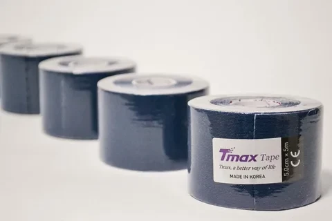 Тейп Tmax kinesiology tape 5см х 5м темно синий