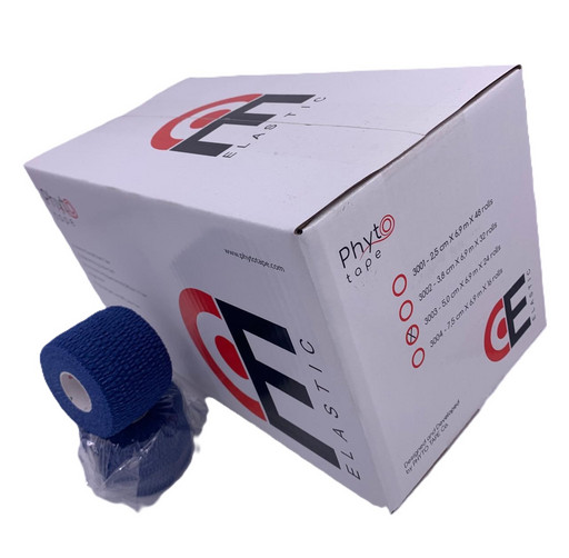 Тейп эластичный синий Phyto tape 3073 Elastic 5 см х 6,9 м (24 рулона)